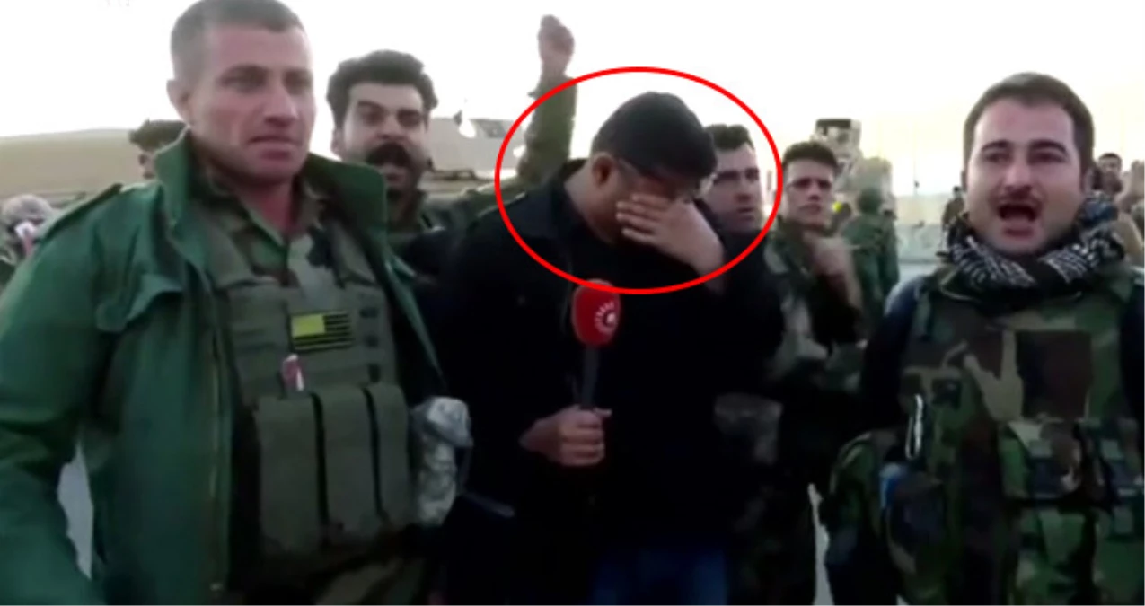Kerkük\'te Geri Çekilen Peşmergeler Arasında Kriz Çıktı! Barzani\'nin Muhabiri Ağladı