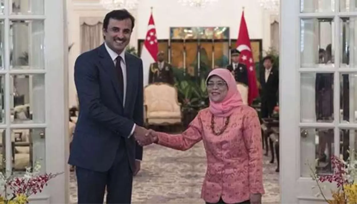 Katar Emiri Şeym Tamim, Singapur\'a Gitti