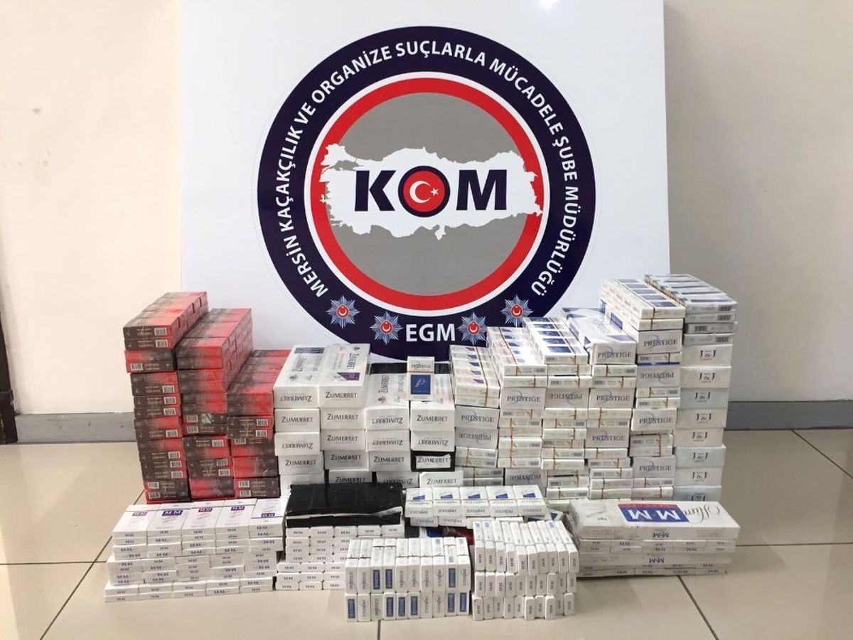 Mersin\'de 14 Bin Paket Kaçak Sigara Ele Geçirildi
