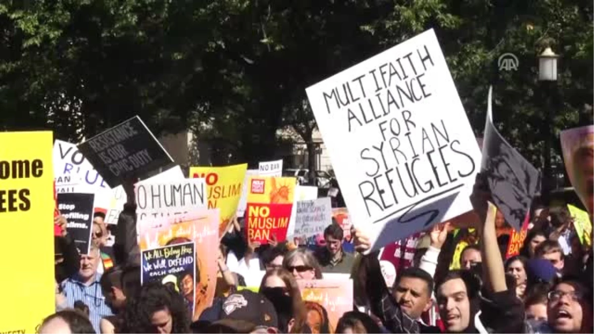 Beyaz Saray Önünde "Seyahat Yasağı" Protestosu