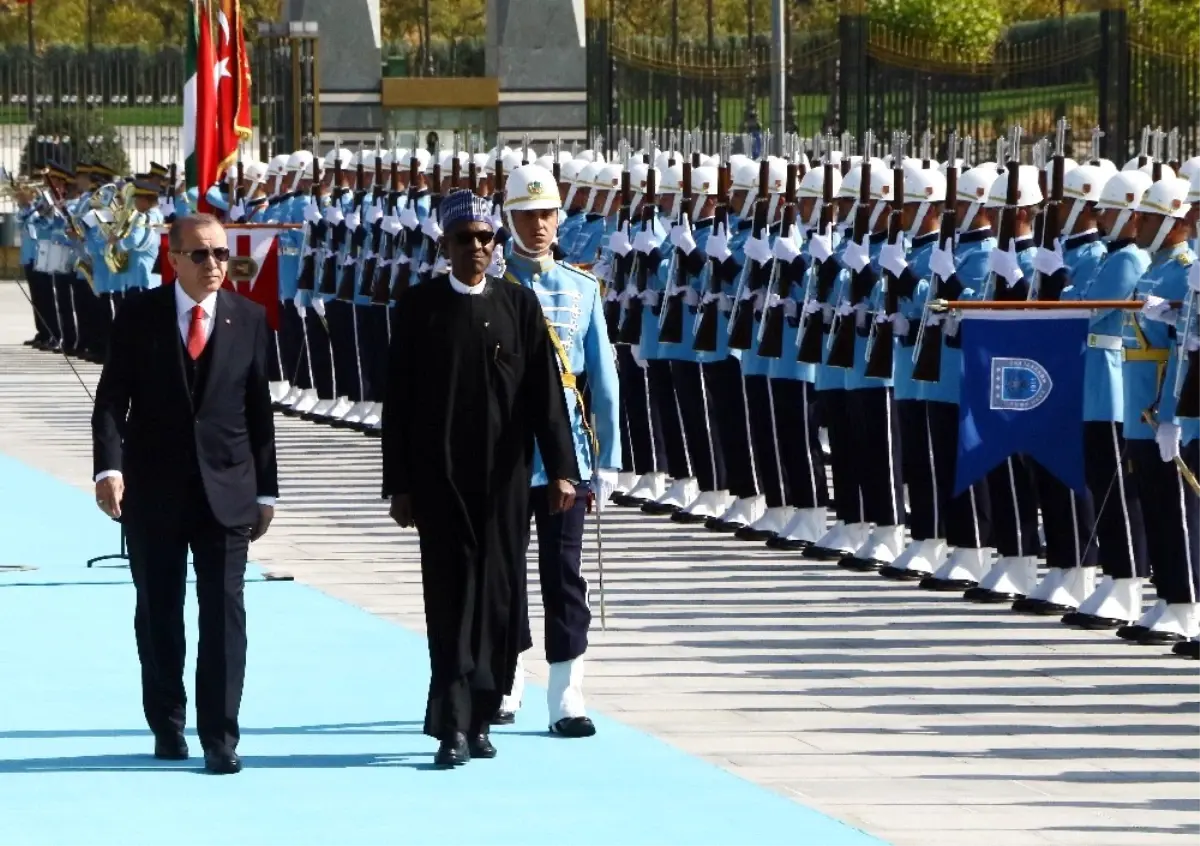 Cumhurbaşkanı Erdoğan, Nijerya Cumhurbaşkanı Buhari\'yi Resmi Törenle Karşıladı