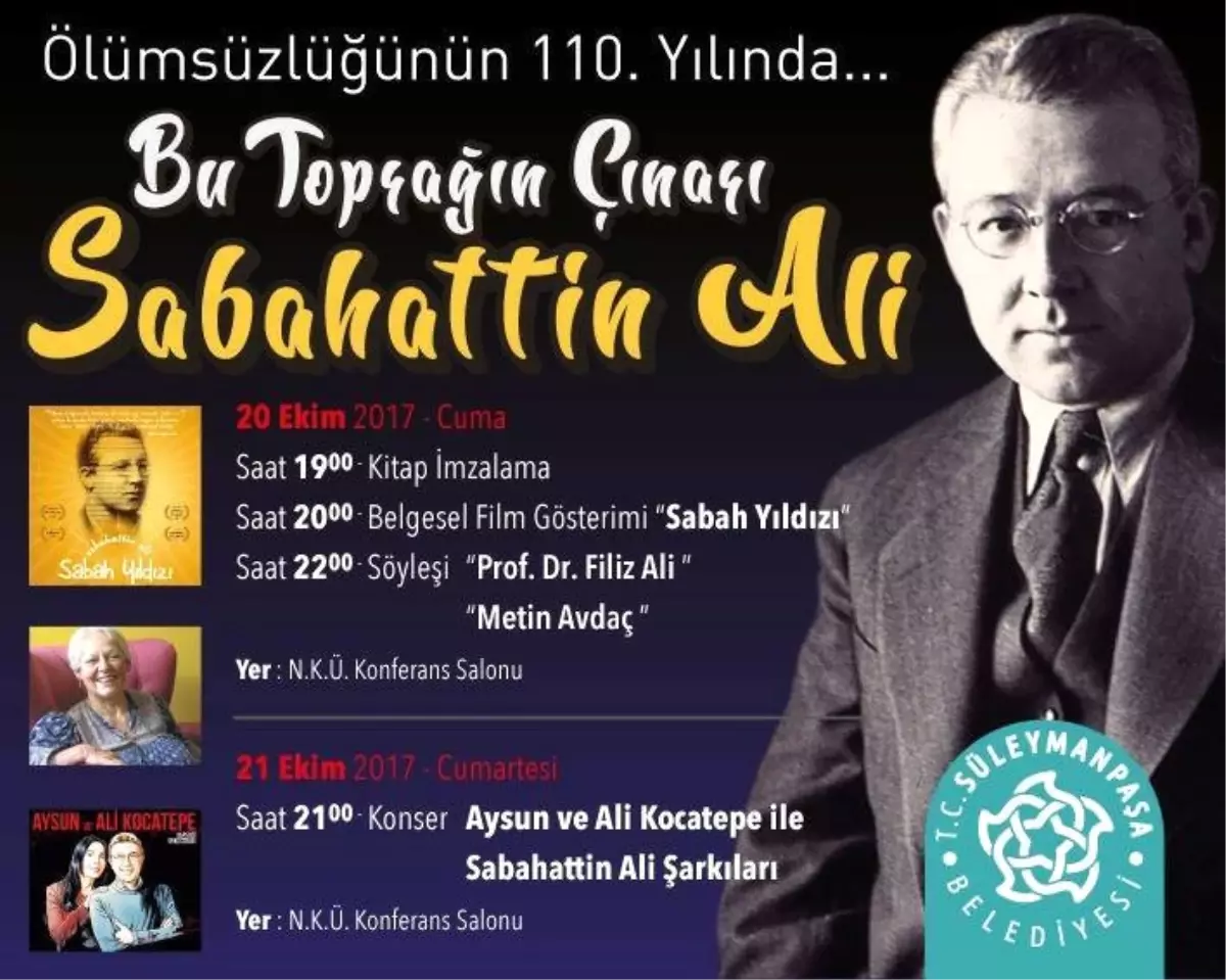 Ölümünün 110. Yılında Sabahattin Ali Anılacak