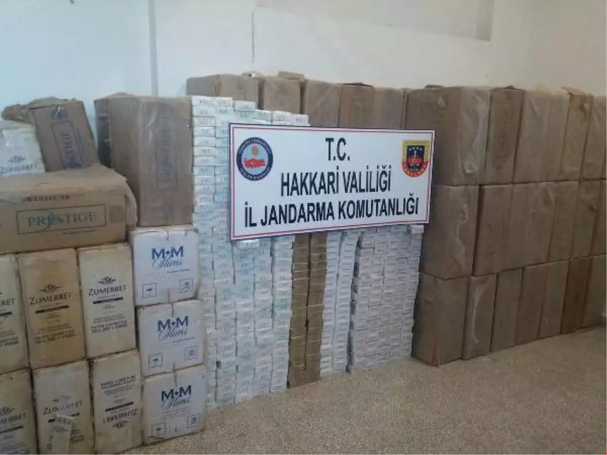 Yüksekova\'da İki Araçtan 50 Bin Paket Kaçak Sigara Çıktı