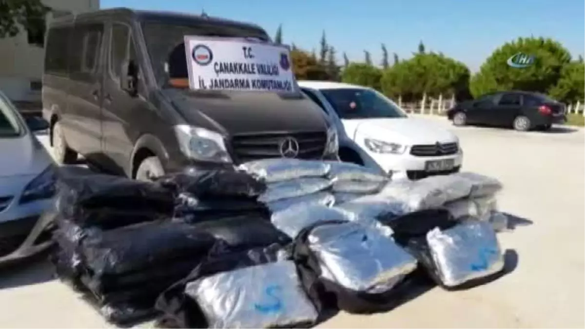 Çanakkale\'de 2 Milyon Dolarlık 300 Kilo Esrar Ele Geçirildi