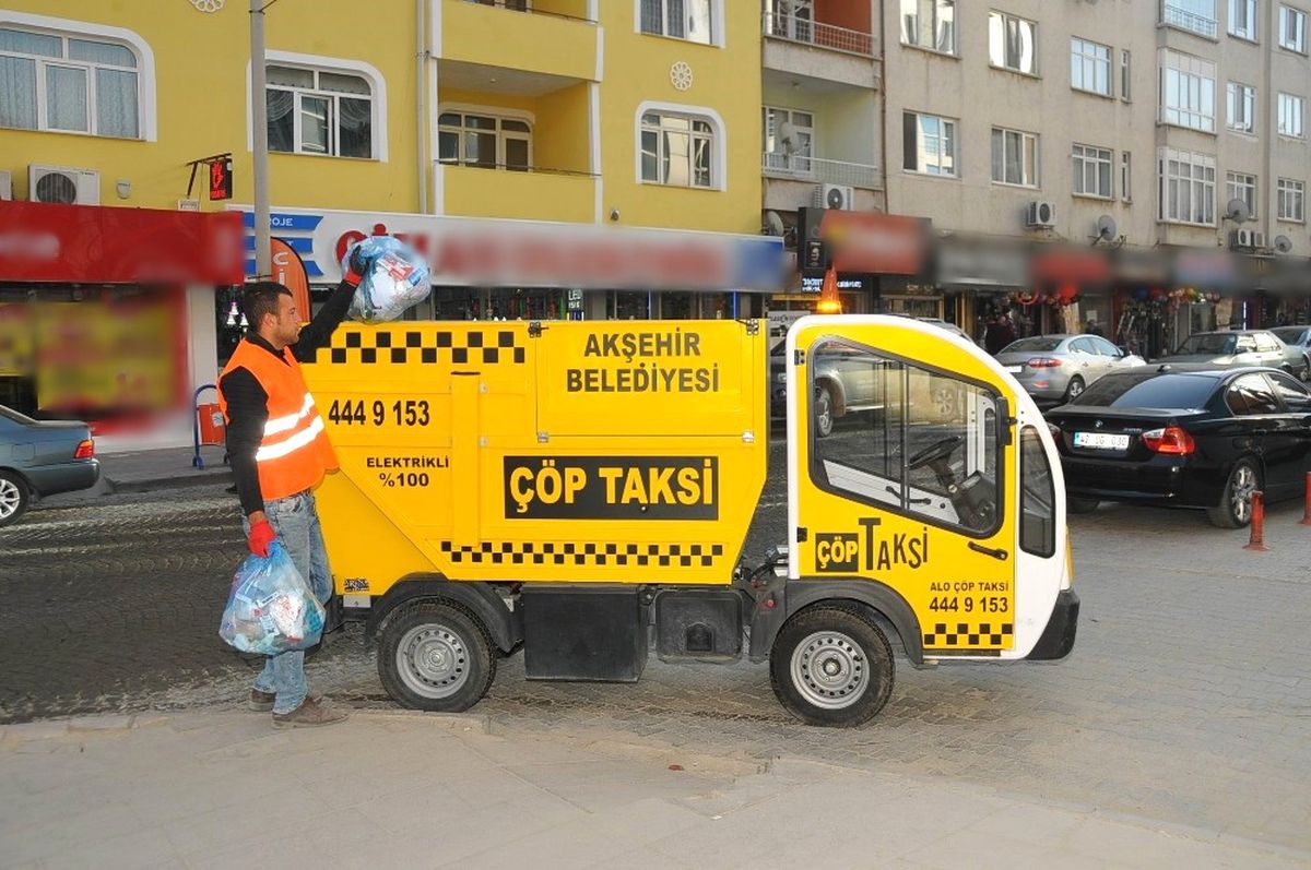 Akşehir\'de "Çöp Taksi" Hizmeti