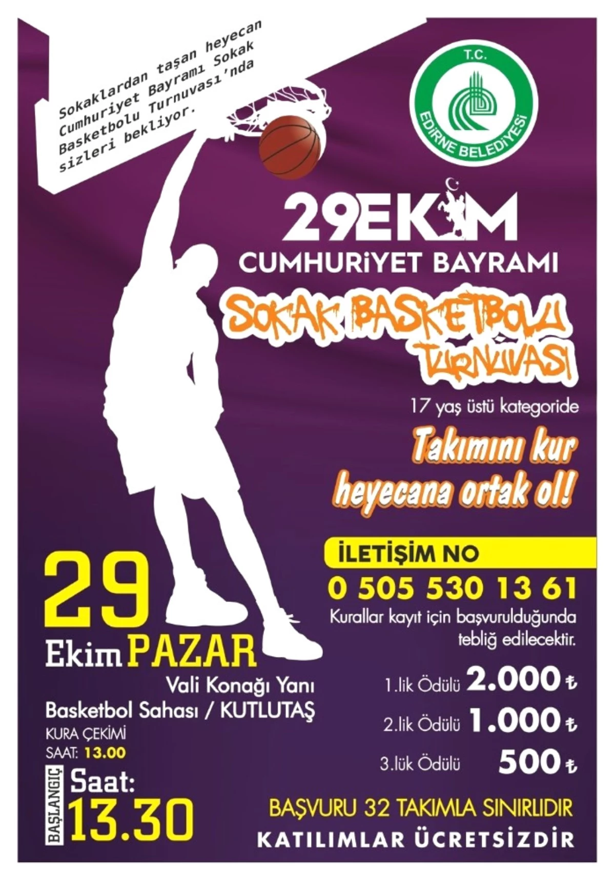 Cumhuriyet Coşkusu, Basketbol Turnuvasıyla Taçlanıyor