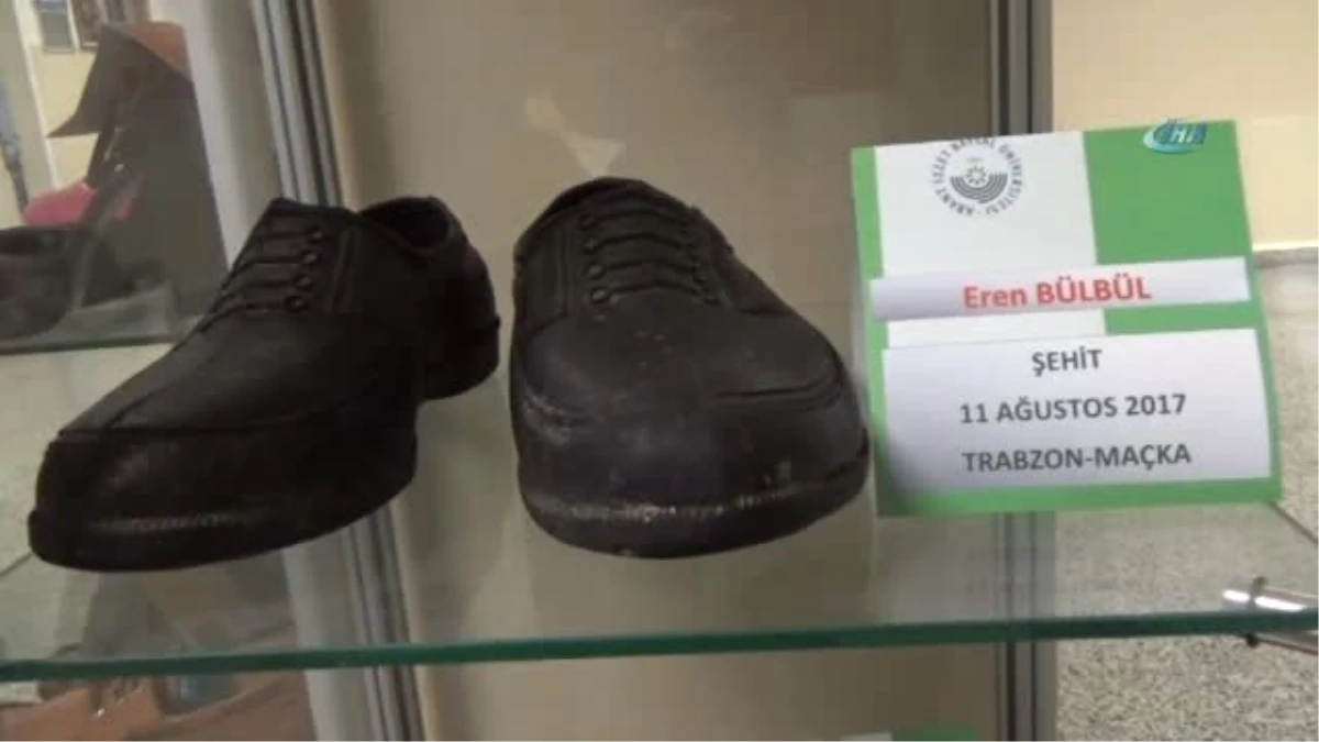 15 Yaşındaki Şehit Eren\'in Kara Lastikleri \'Yaşayan Ayakkabı Müzesi\'nde