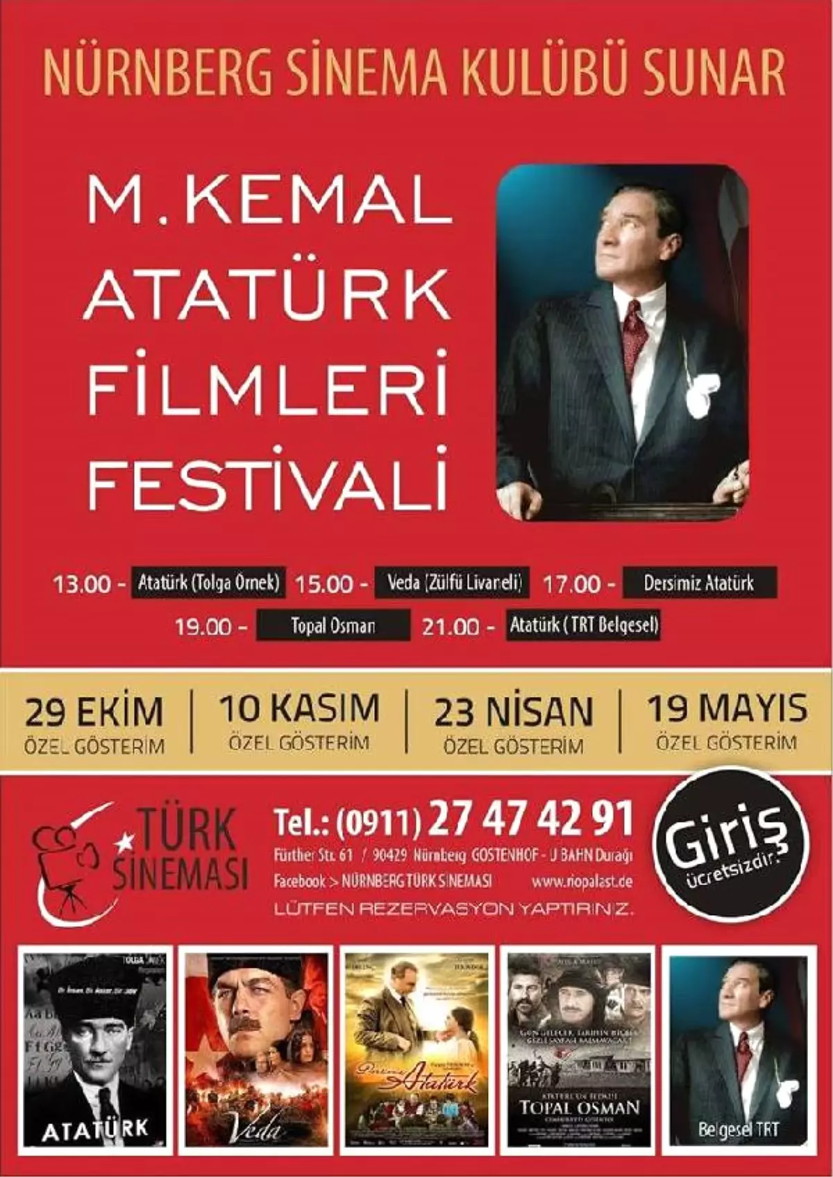 Nürnberg\'de Atatürk Film Festivali Yapılacak