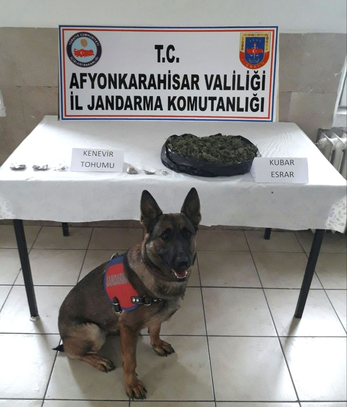 Jandarma Sinanpaşa\'da Kubar Esrar Yakaladı