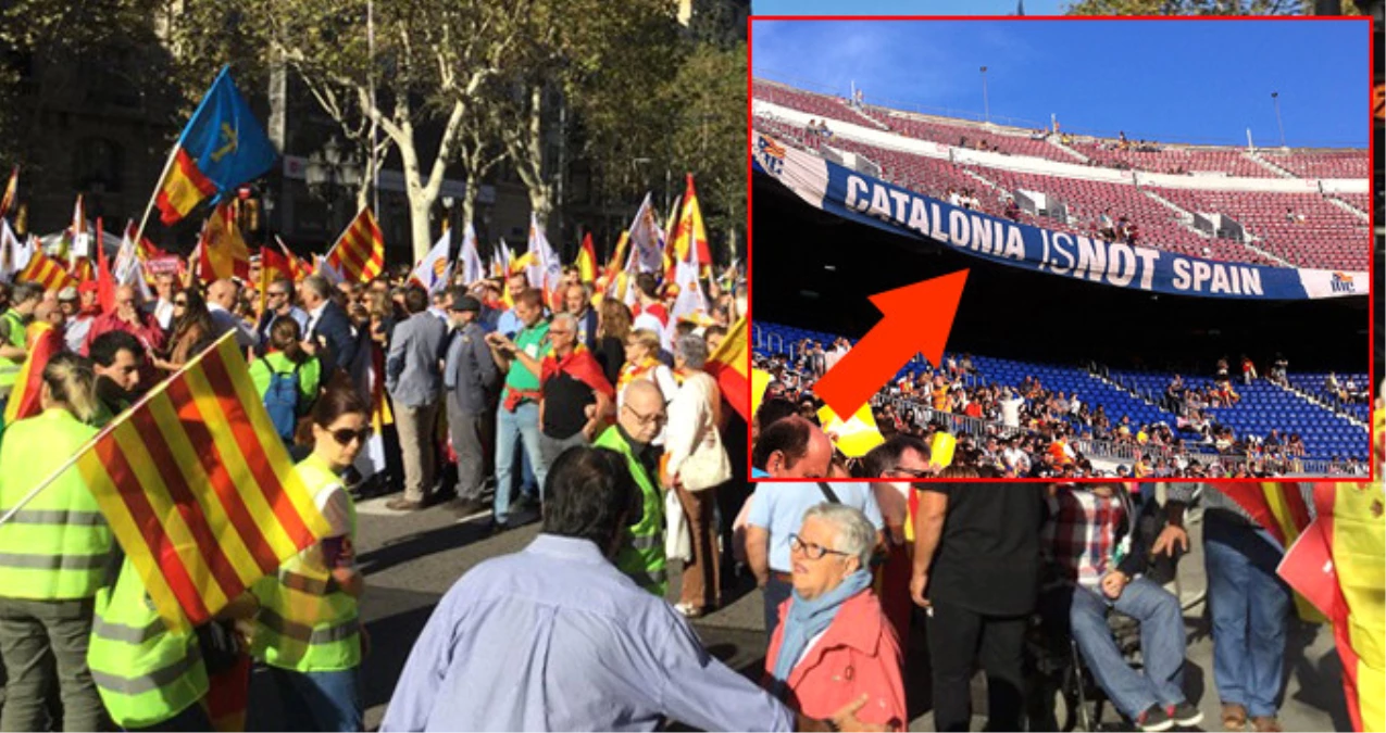 İspanyollar, Hükümete Destek İçin Sokaklara Döküldü: Katalonya İspanya Sloganları Atılıyor