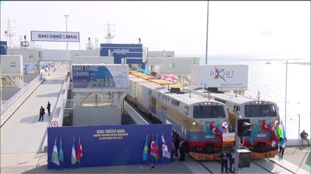 Bakü-Tiflis-Kars Demiryolu" Açılış Töreni - Azerbaycan Cumhurbaşkanı Aliyev