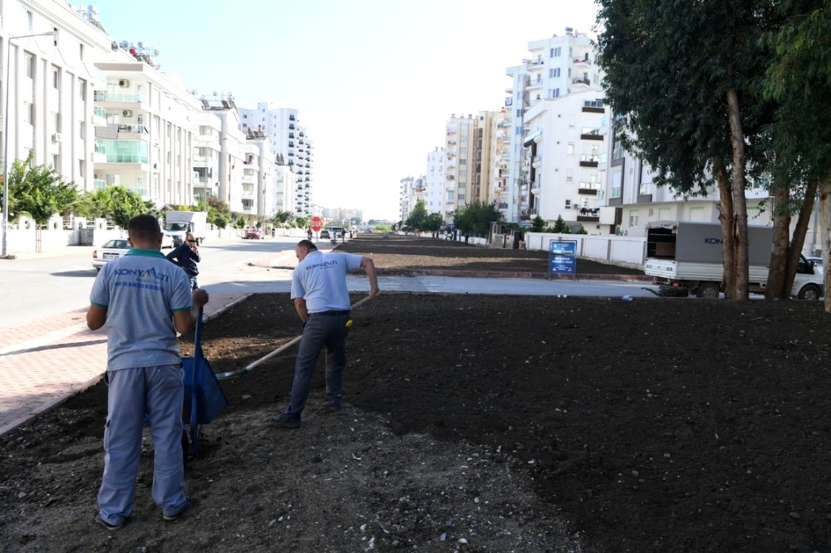 Hurma Mahallesi\'nde Yeşil Band Çalışması