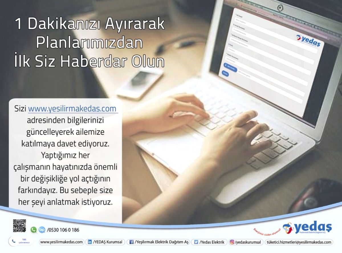 Yedaş, Müşterilerinin İletişim Bilgilerini Güncelliyor