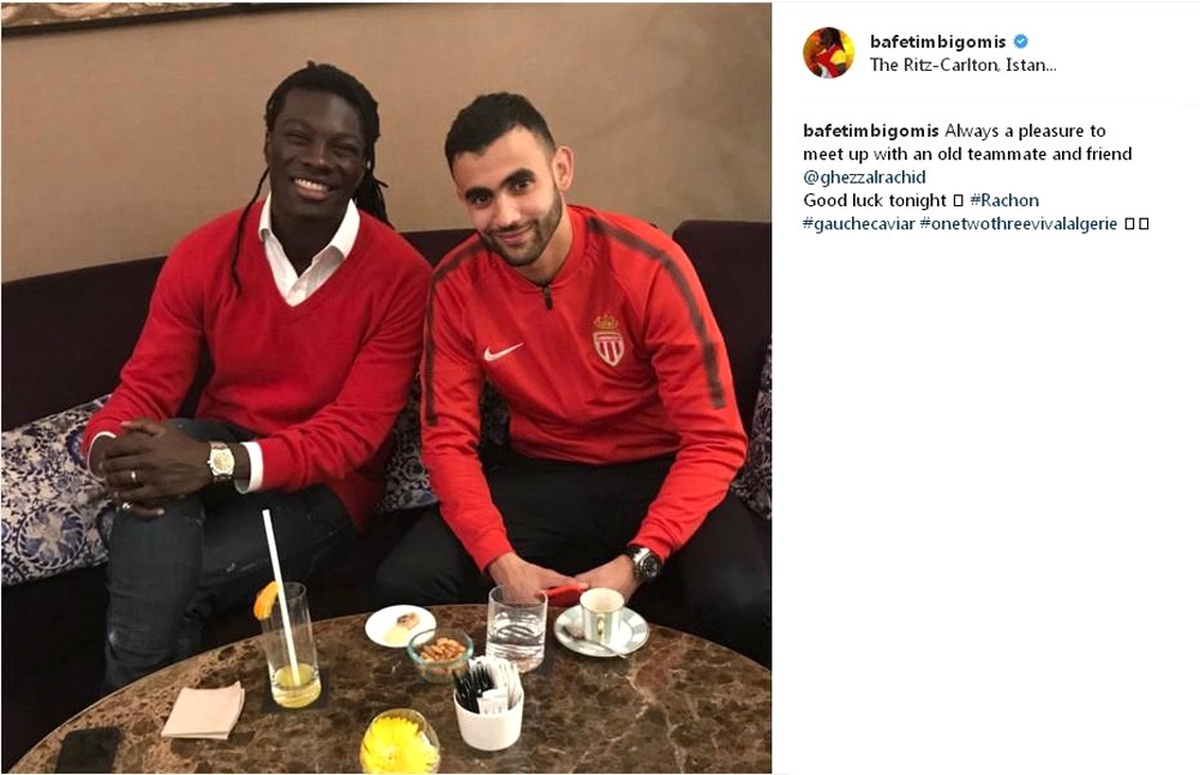 Gomis\'ten Eski Takım Arkadaşı Rachid Ghezzal\'e Ziyaret
