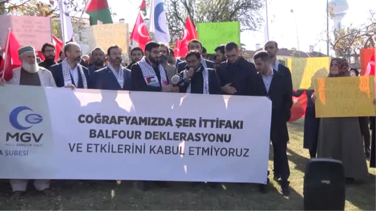 Başkentte "Balfour Deklarasyonu" Protestosu