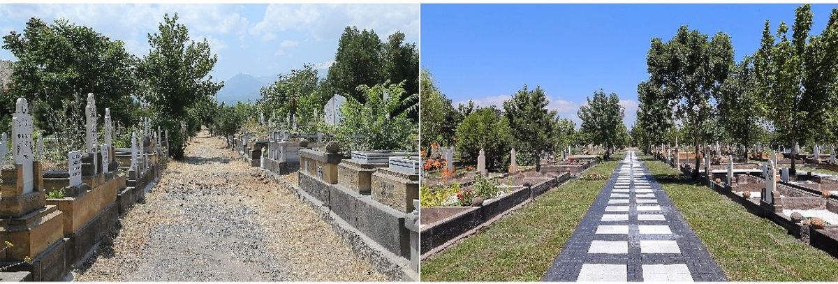 Büyükşehir\'den Örnek Mezarlık