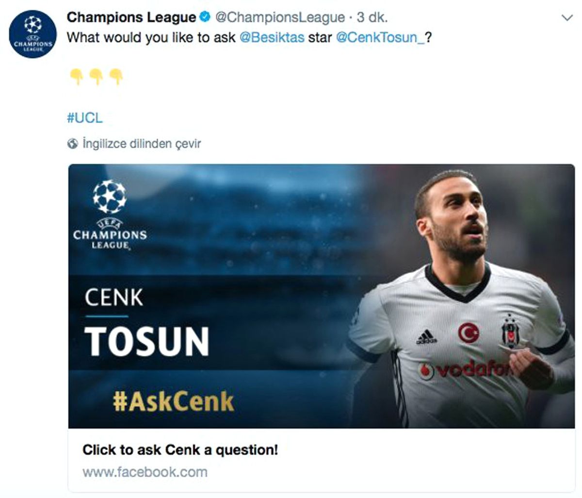 UEFA\'dan Cenk Tosun ile Soru Cevap
