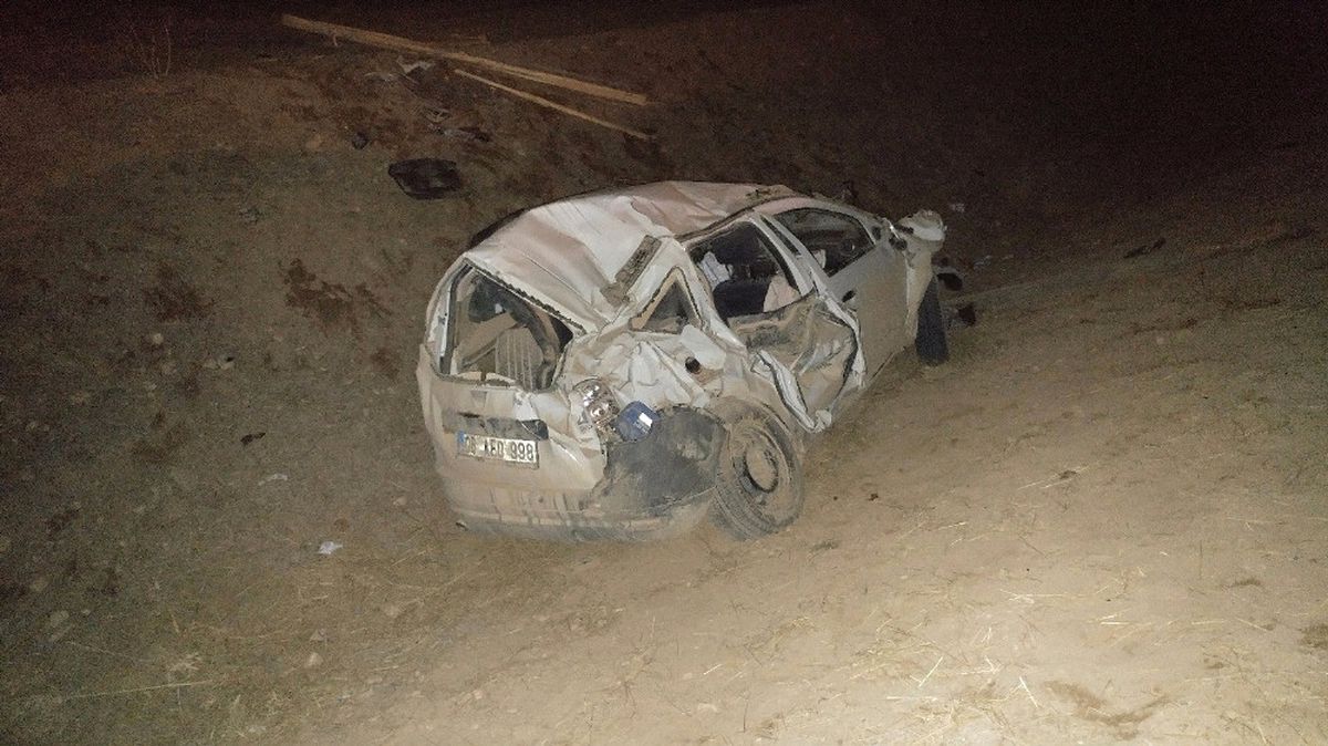 Köpeğe Çarptı, Şarampole Uçtu: 1 Ölü, 4 Yaralı
