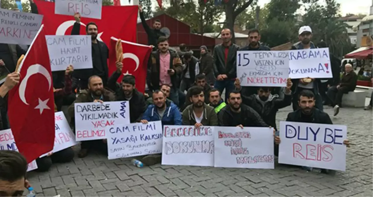 Oto Aksesuarcıları Beşiktaş\'ta Cam Filmlerinin Yasaklanmasını Protesto Etti