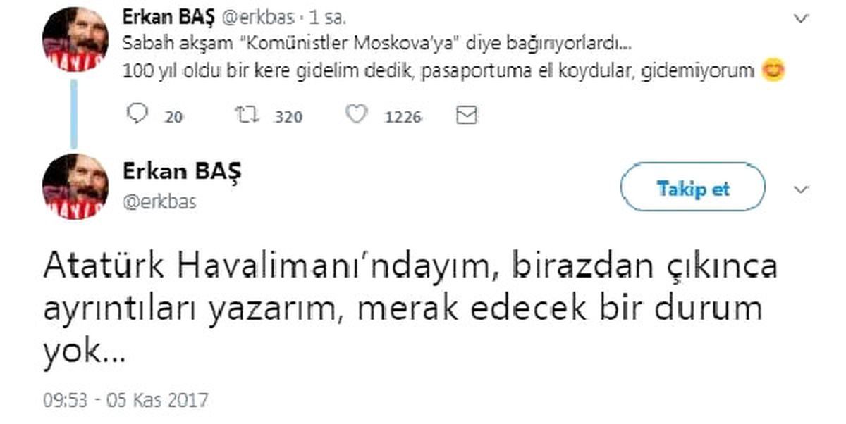 Tkp Genel Başkanı Erkan Baş\'ın Pasaportuna El Konuldu