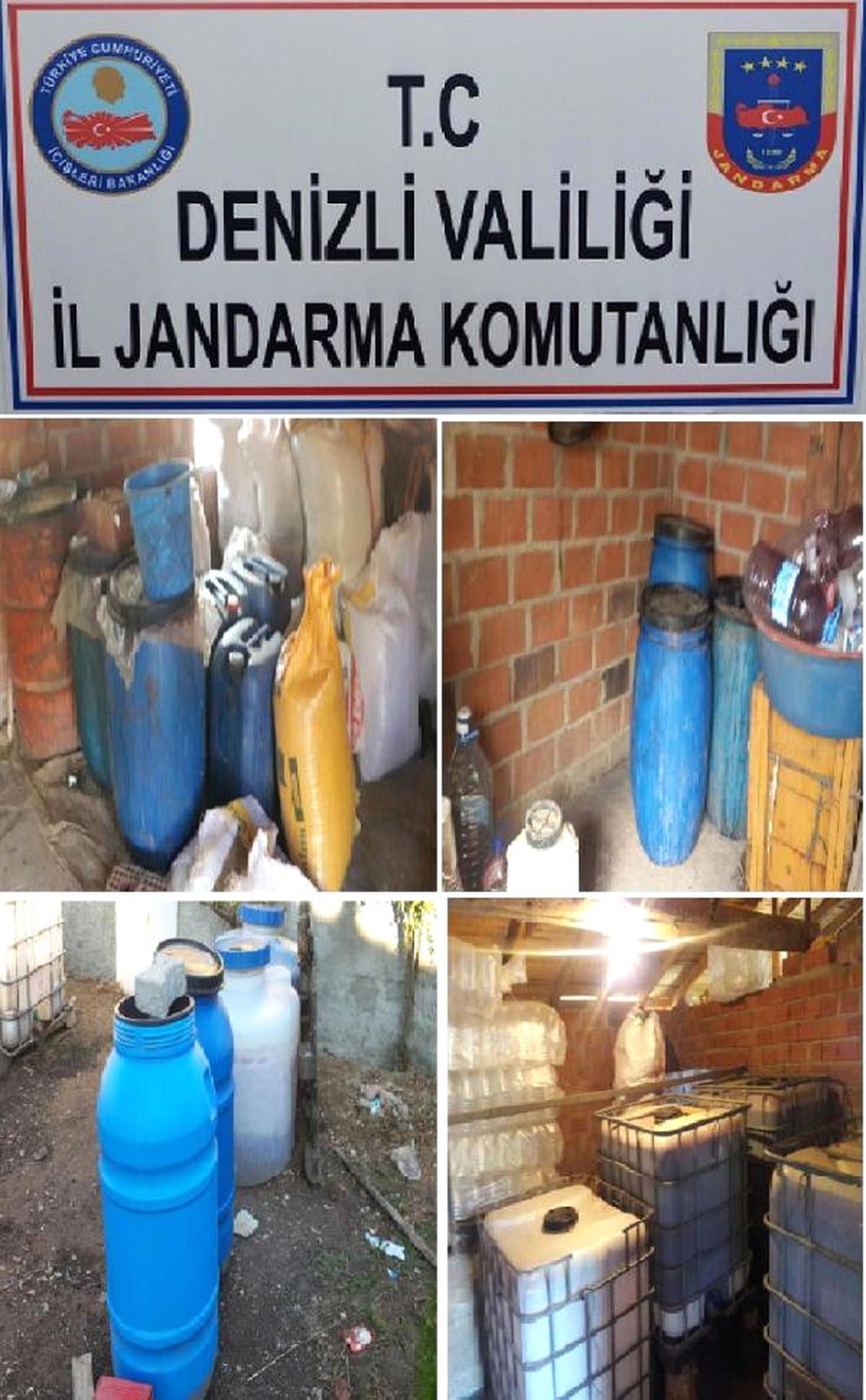 Denizli\'de 51 Ton Kaçak İçki Ele Geçirildi
