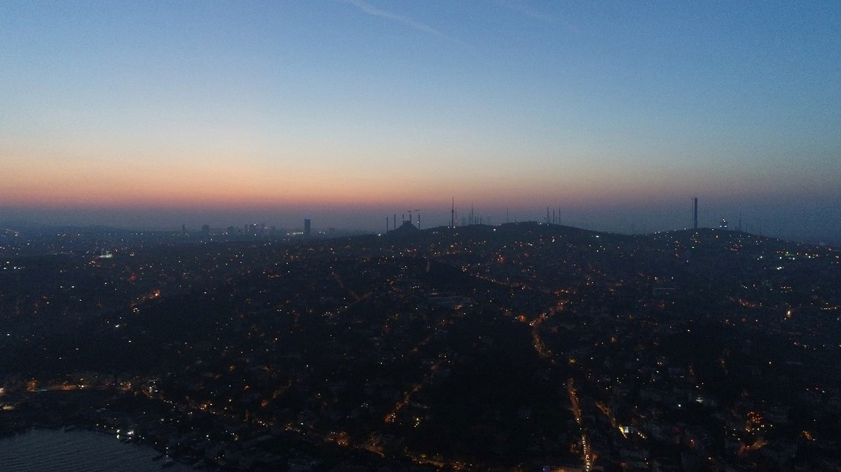İstanbul\'da Gün Doğumu Havadan Görüntülendi