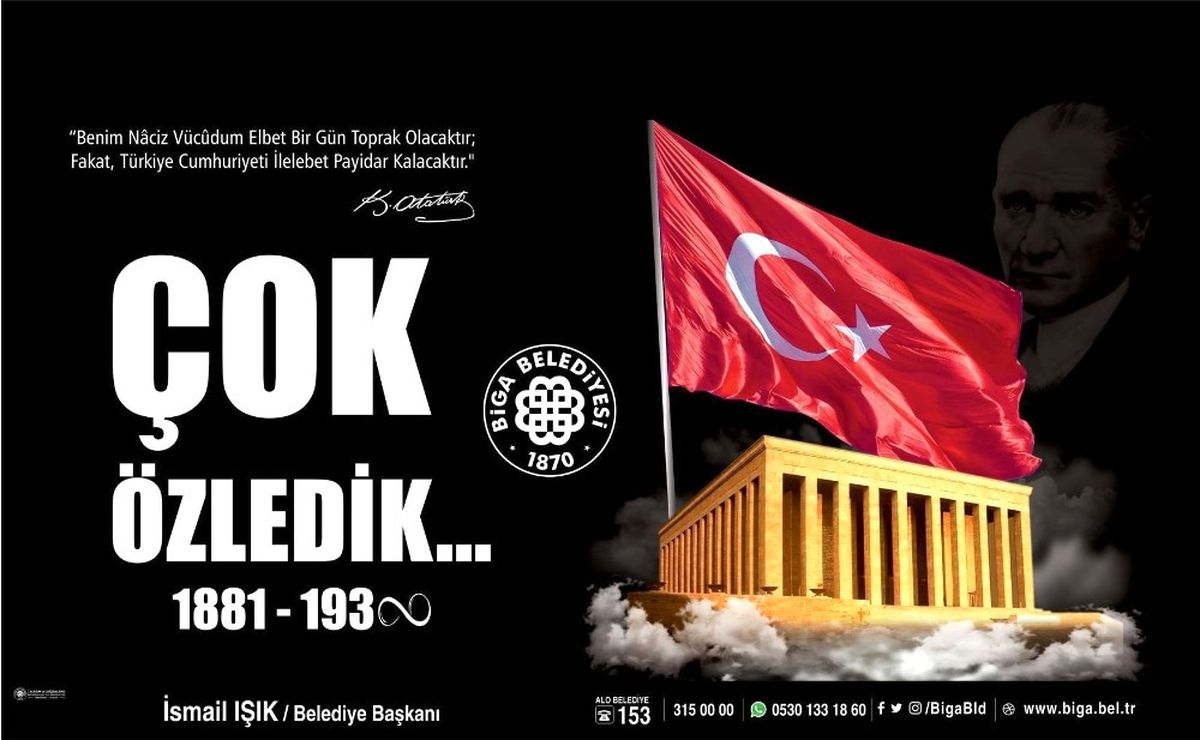 Biga\'da 10 Kasım Etkinlikleri