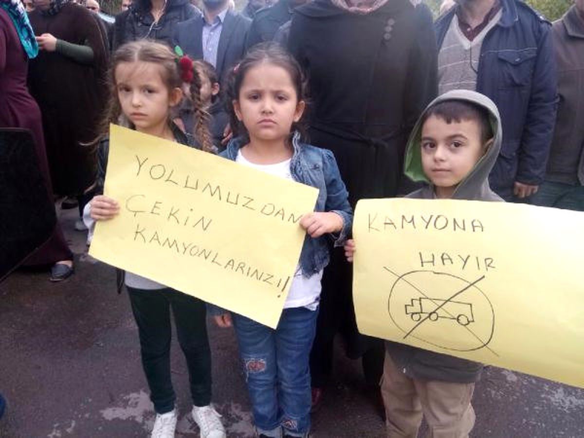 Maltepe\'de Hafriyat Kamyonu Eylemi
