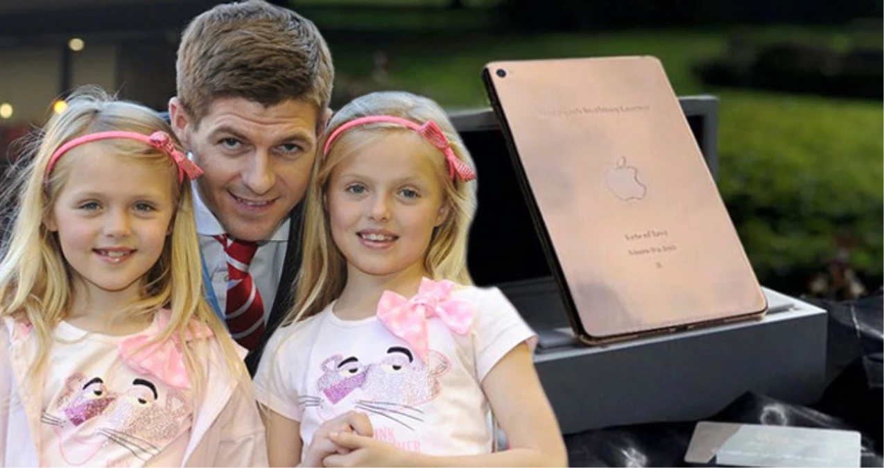 Efsane Futbolcu Gerrard, Kızına Altın Kaplama Ipad Alınca Tepkilerin Hedefi Oldu