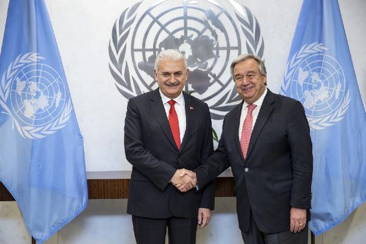 Başbakan Yıldırım BM Genel Sekreteri Guterres ile Görüştü (1)