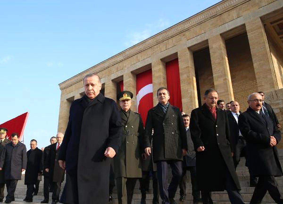 Cumhurbaşkanı Erdoğan, Anıtkabir\'de Düzenlenen Törene Katıldı
