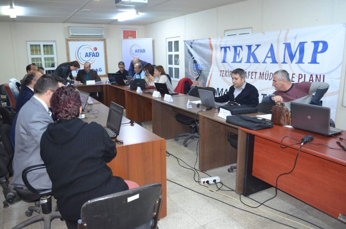 Tekirdağ\'da Masa Başı Deprem Tatbikatı Yapıldı