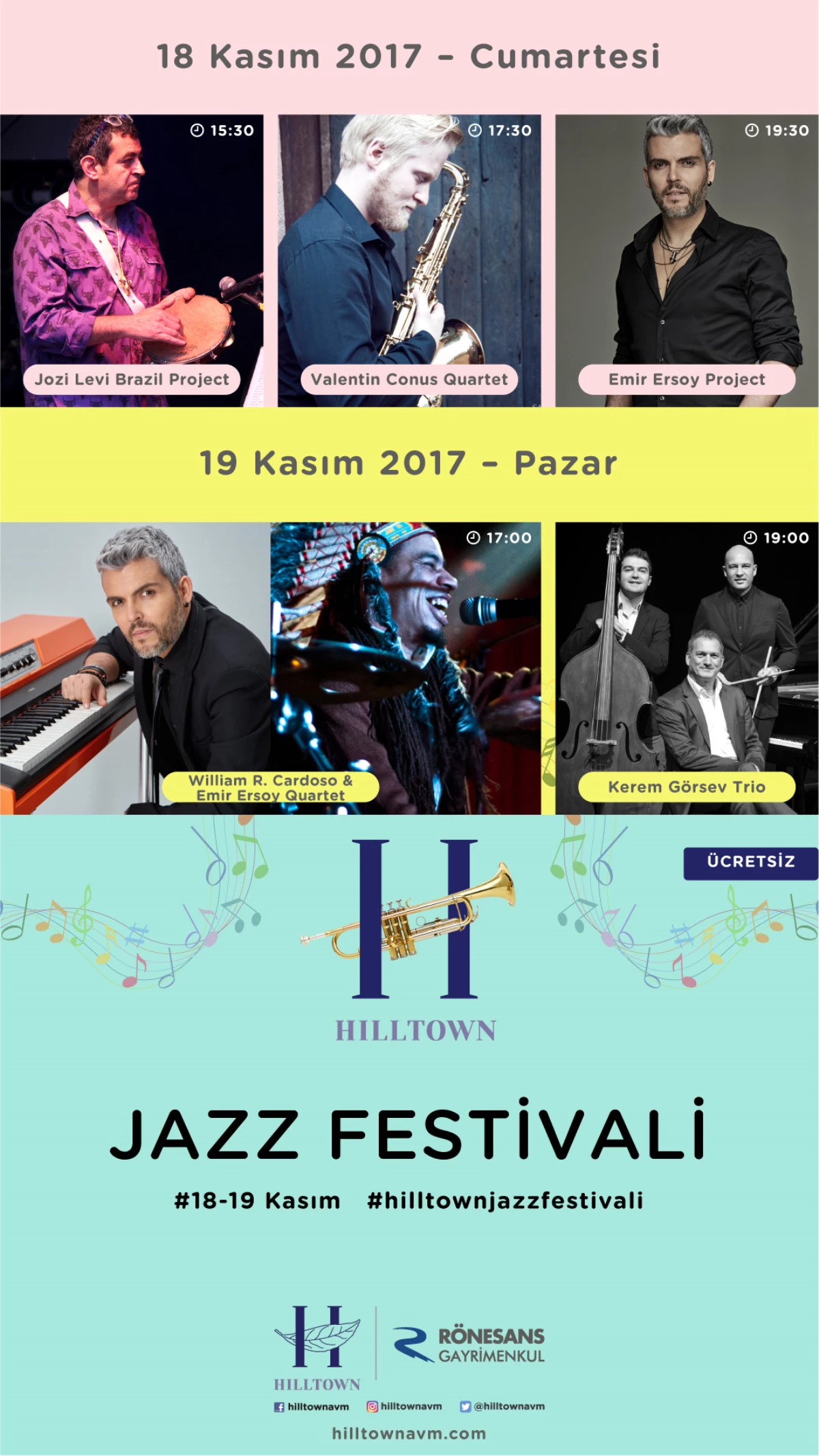 Hilltown\'un Ücretsiz Jazz Festivali 18-19 Kasım\'da