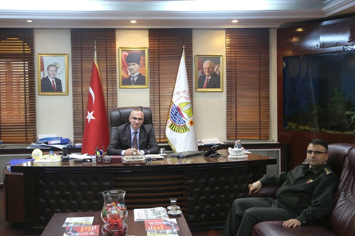 İl Jandarma Alay Komutanından Başkan Yılmazer\'e Ziyaret