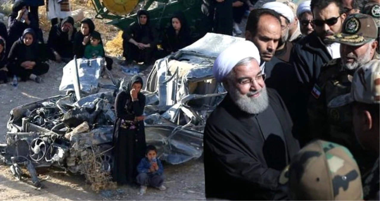 Ruhani Deprem Bölgesinde! Ahmedinejad\'ı Topa Tuttu, Karşılıksız Kredi Sözü Verdi