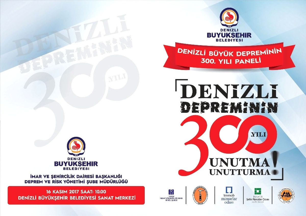 Denizli\'de Büyük Depreminin 300. Yılı Paneli Düzenlenecek