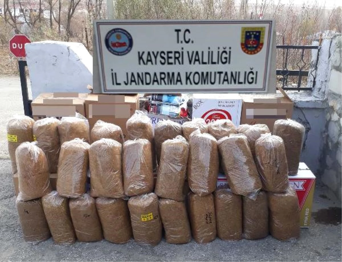 Kayseri\'de Kaçak 140 Kilo Kıyılmış Tütün Ele Geçirildi