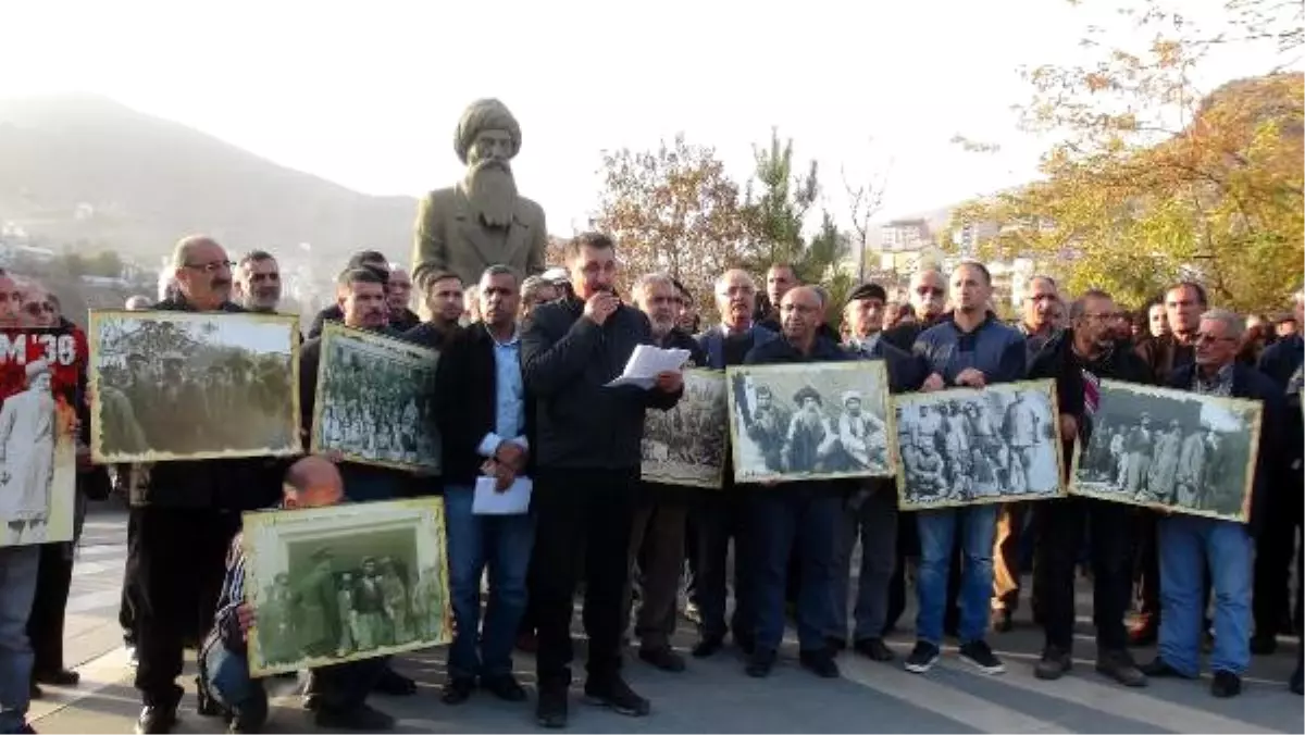 Tunceli\'de Seyit Rıza ve Arkadaşları İçin Sessiz Protesto