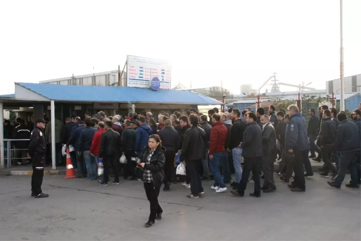Erdemir İşçilerinden Protesto Eylemi