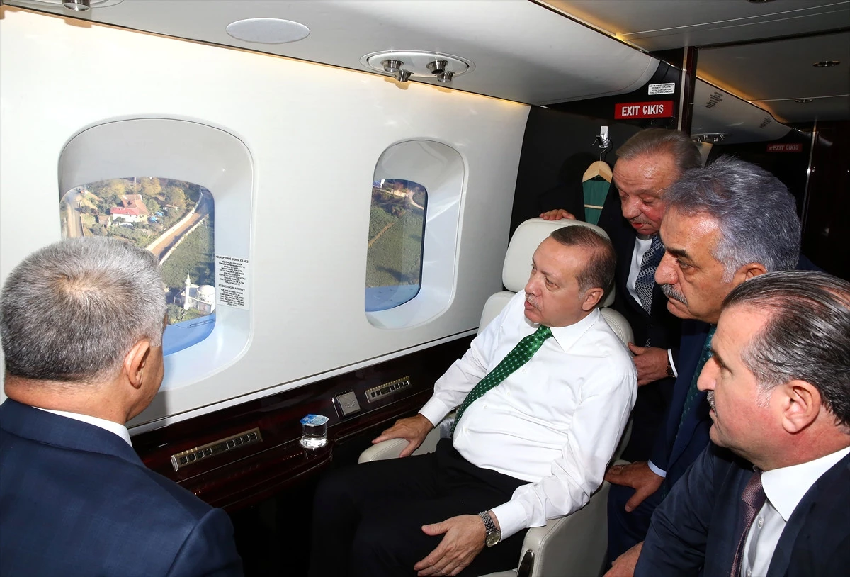 Cumhurbaşkanı Erdoğan, Kaçak Yapıların Yıkılacağı Ayder\'i Havadan İnceledi
