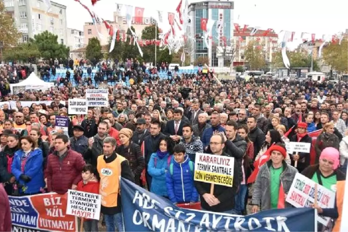 Kapaklı\'da Termik Santral Protestosu