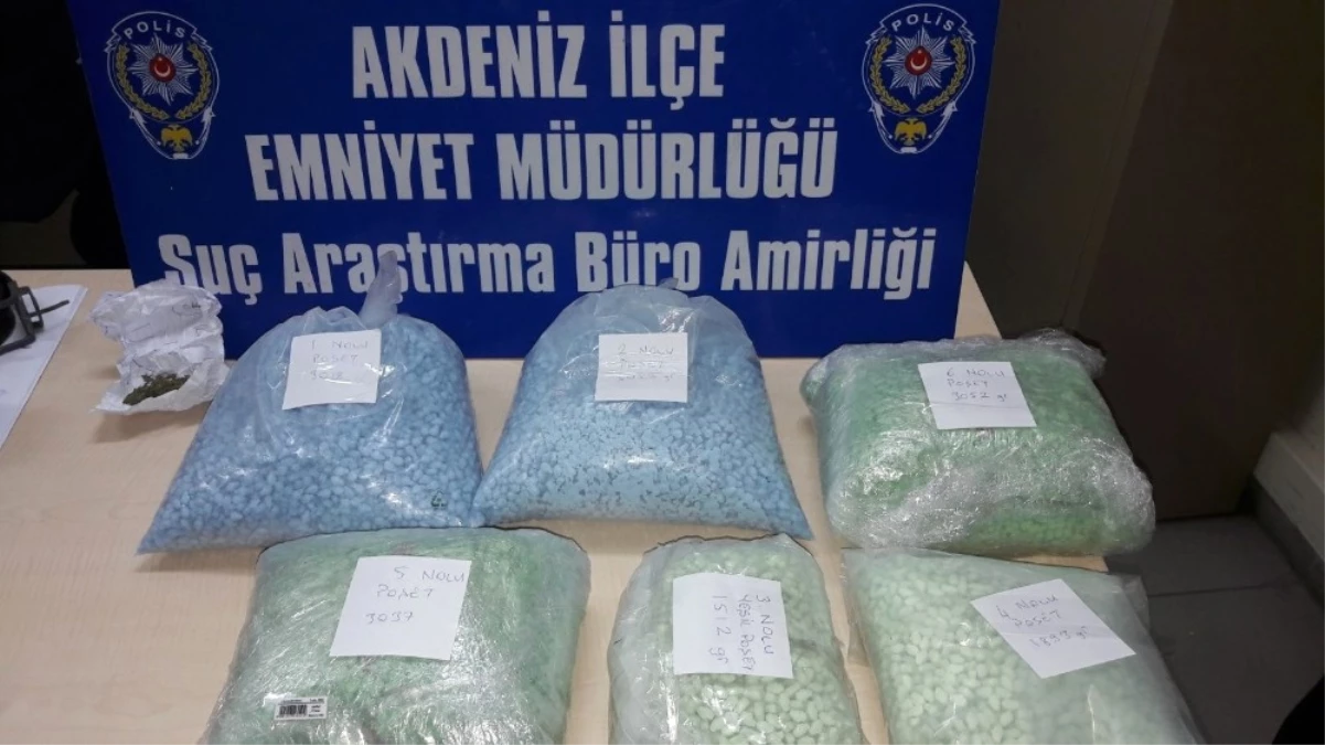 Mersin\'de 15.5 Kilo Uyuşturucu Hap Ele Geçirildi