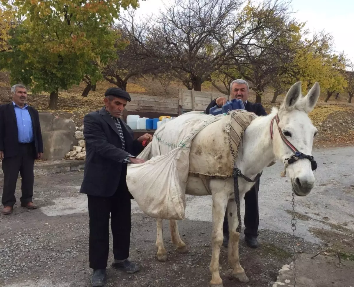 Evlerine Hayvanlarla Su Taşıyorlar