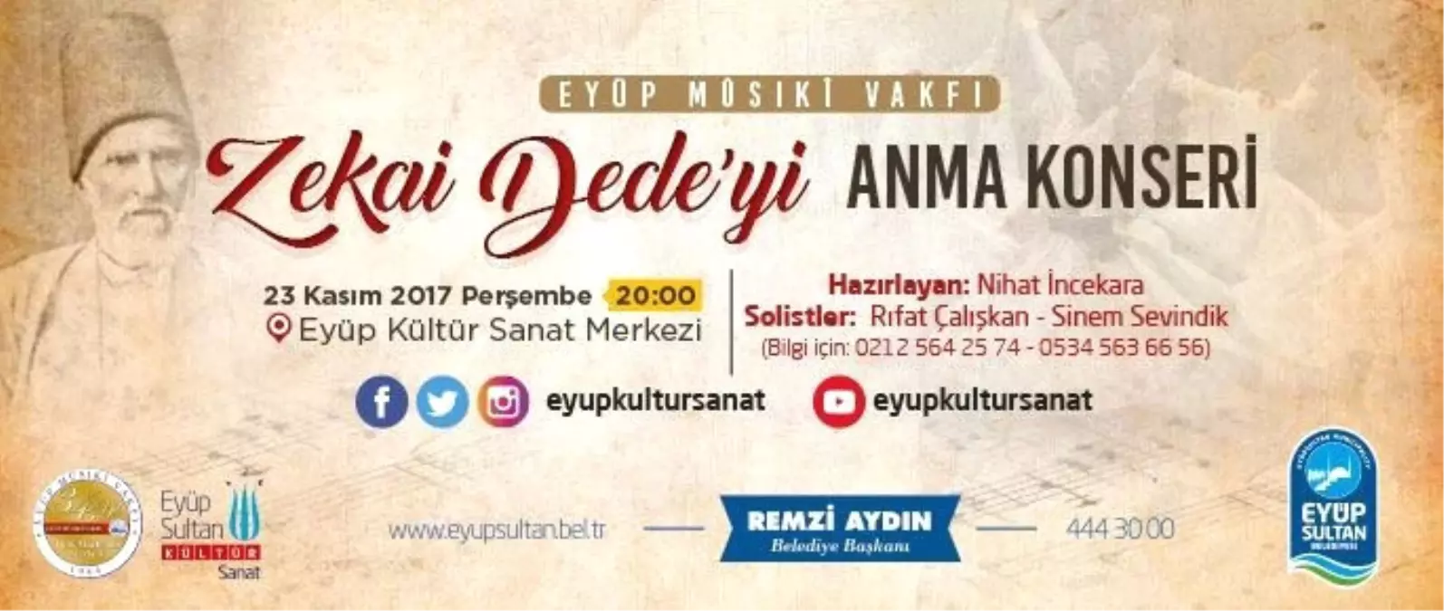 Zekâi Dede Efendi Konserle Anılacak