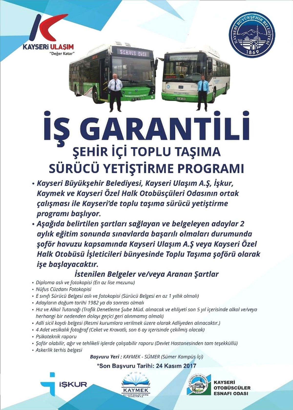 Büyükşehir\'den Toplu Taşıma Sürücü Akademisi