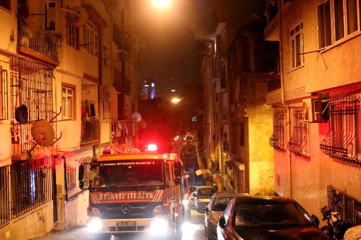 Şişli\'de Yangın Paniği