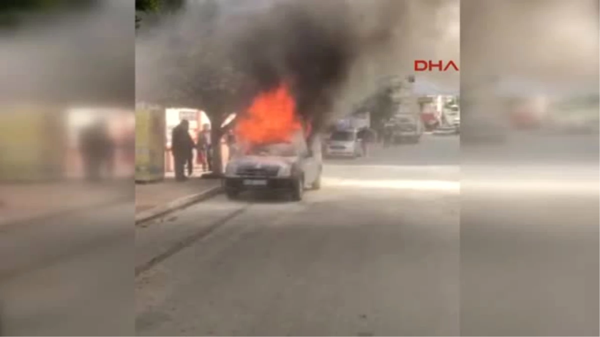 Mersin Göreve Giden Jandarma Aracı Yandı