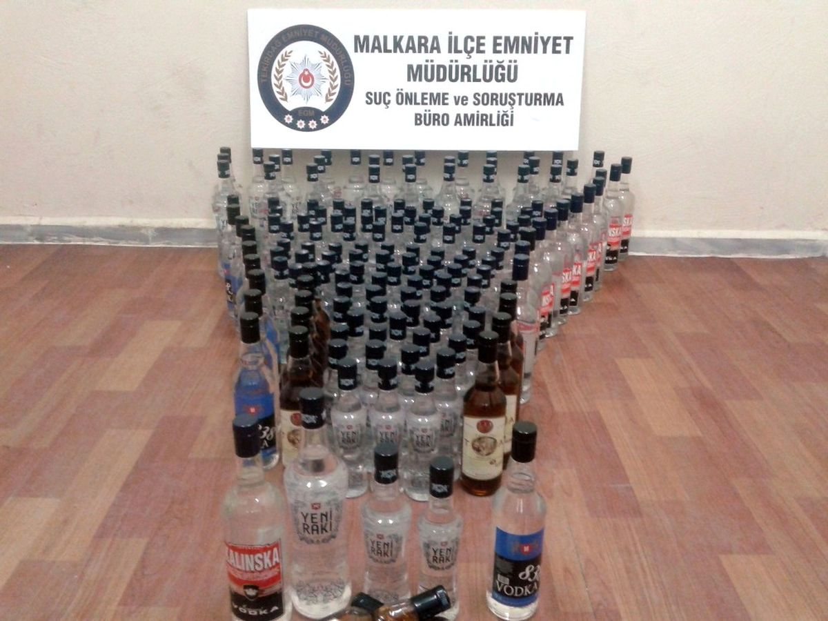 Tekirdağ\'da 200 Şişe Kaçak İçki Yakalandı