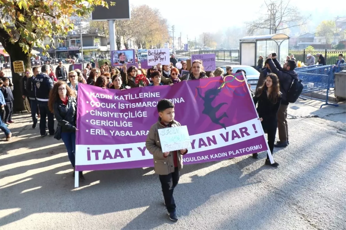 Zonguldak\'ta "Şiddete Hayır" Yürüyüşü