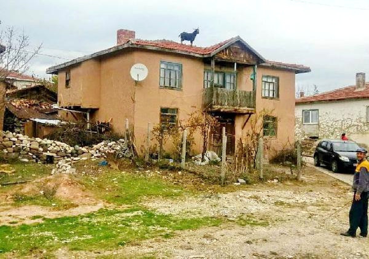 Çatıya Çıkan Keçi Saatler Sonra İndirilebildi